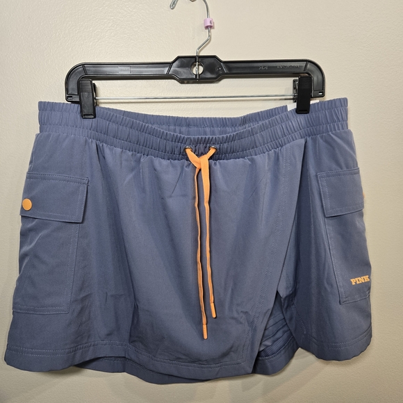 PINK Victoria's Secret Pants - PINK Victoria's Secret Athletic Shorts in Blue with Orange Details Size XL